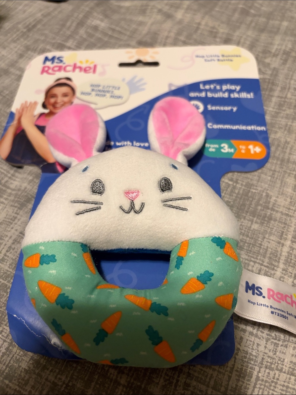 Ms. Rachel Bunny Carrot Plush Rattle
